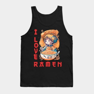 Ramen Cute Japanese Girl Tank Top